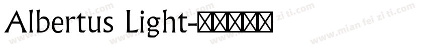 Albertus Light字体转换